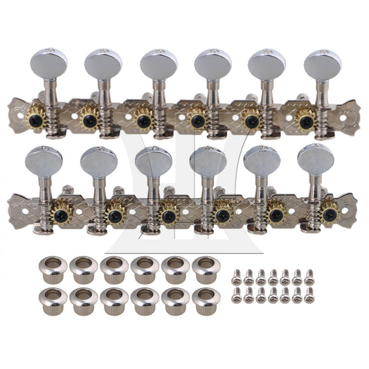 Chrome 12 String Acoustic Guitar Machine Heads 6L6R