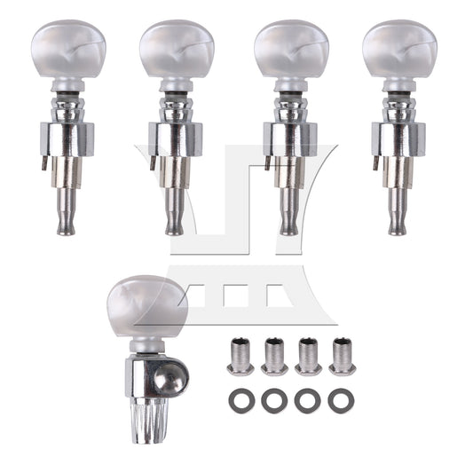 Gear Ratio 4:1 Chrome 5 String bjanjo geared machine head 5piece W/ Pearled