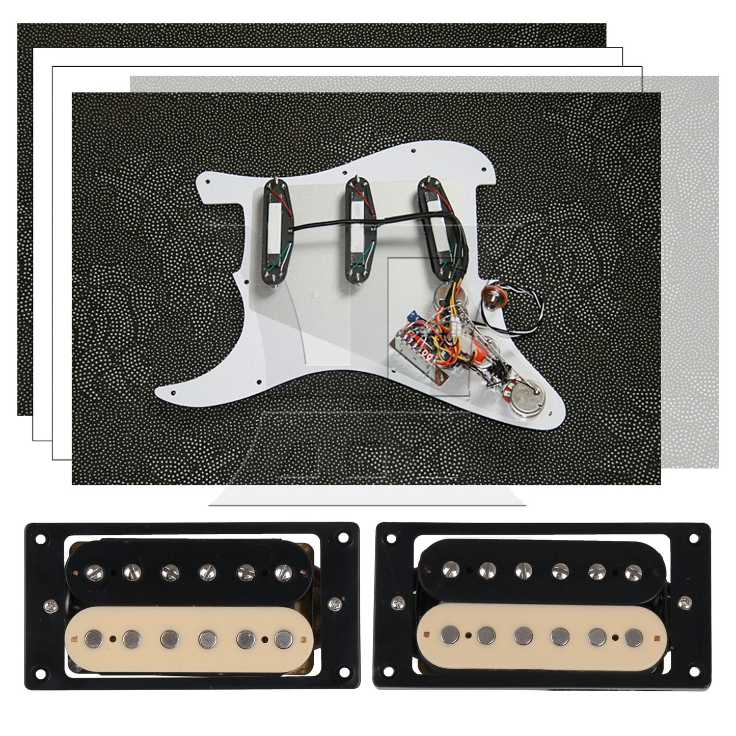 BQLZR Humbucker Double Coil Electric Guitar Pickups black and cream