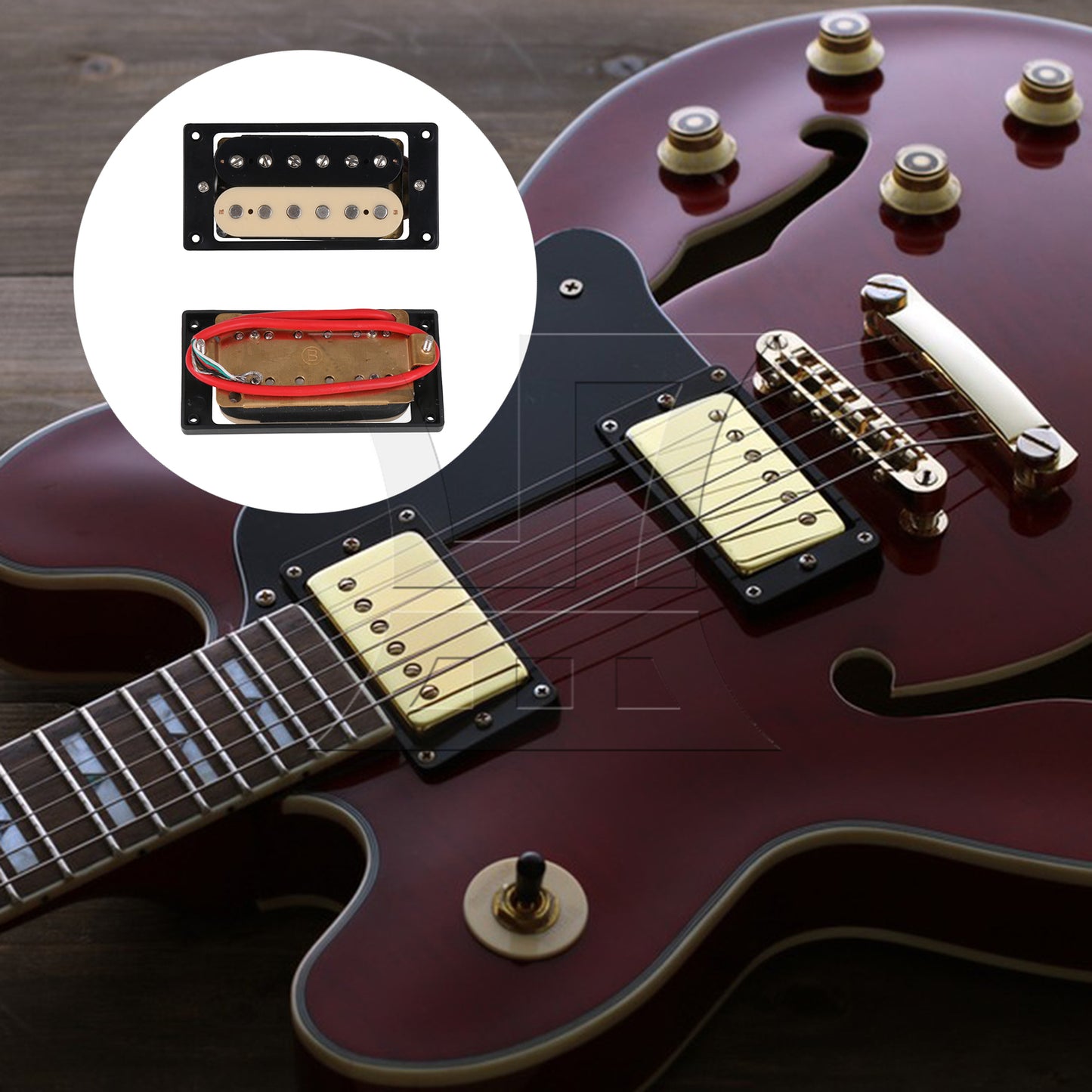 BQLZR Humbucker Double Coil Electric Guitar Pickups black and cream