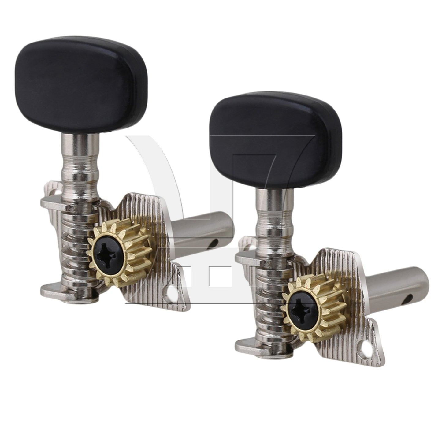 2R2L Tuning Peg Machine Head TUNERS for UKULELE 4 String Guitar w/ black Button