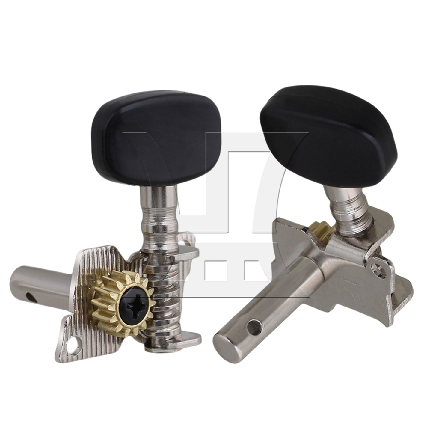 2R2L Tuning Peg Machine Head TUNERS for UKULELE 4 String Guitar w/ black Button