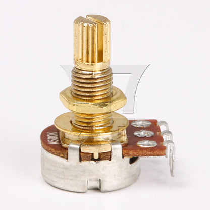 BQLZR 5PCS Guitar Potentiometers A500k With 18mm Gold Plated Shaft