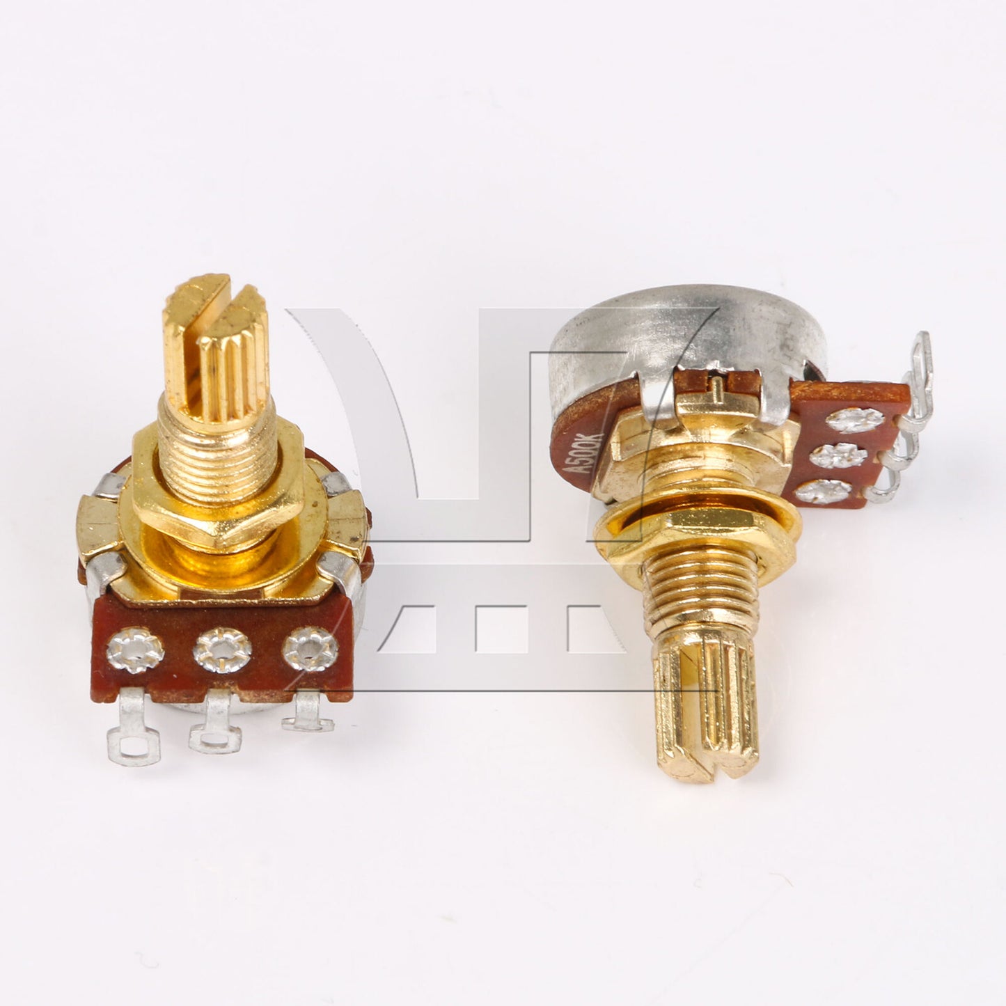 BQLZR 5PCS Guitar Potentiometers A500k With 18mm Gold Plated Shaft
