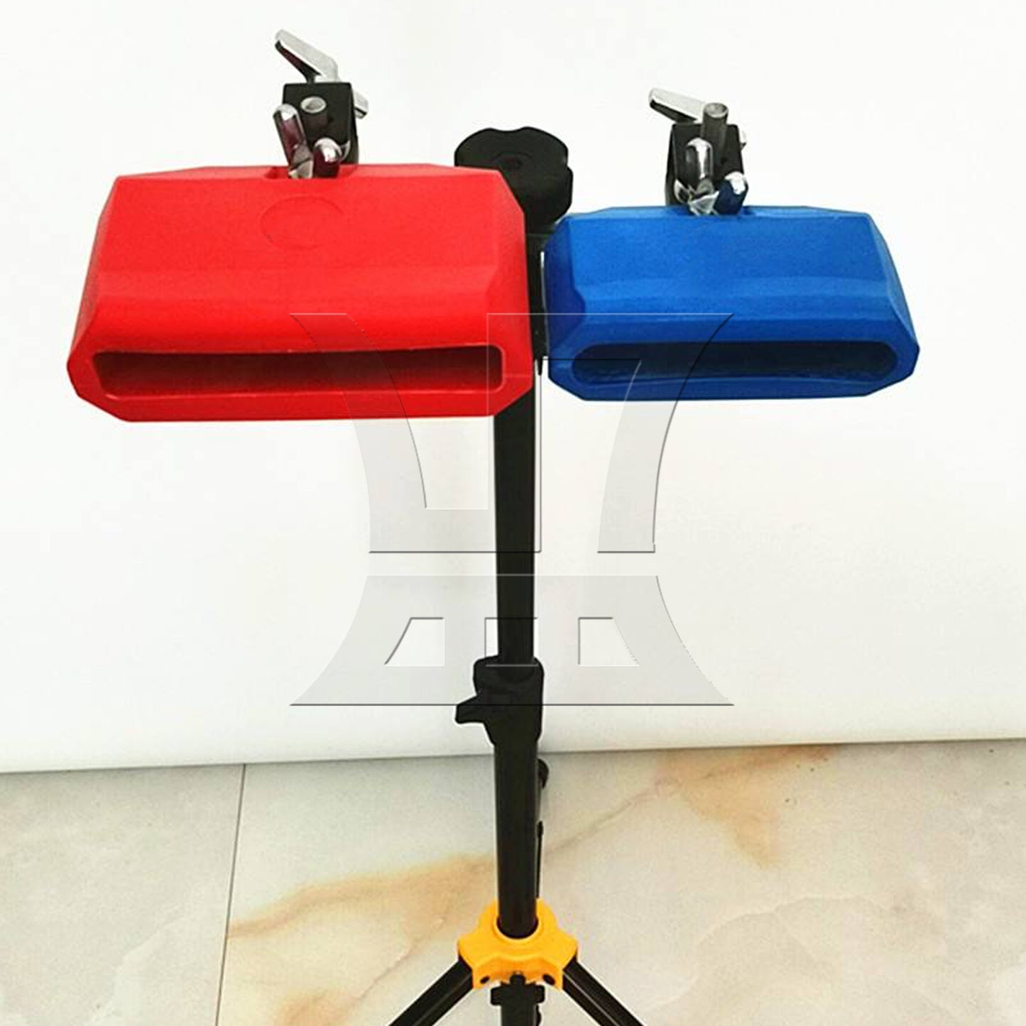 BQLZR Blue Ecofriendly Plastic Percussion Instruments Block Latin Drum Kit
