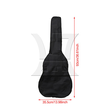 Black 36 Inch Nylon Gig Guitar Bag Backpack