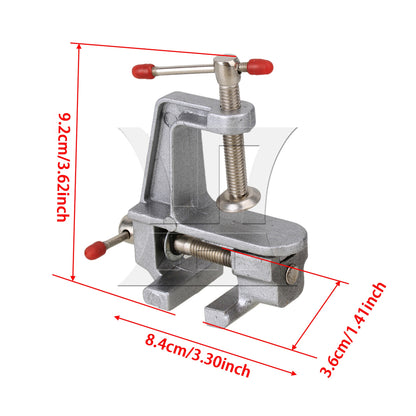 Mini Cast Bench Table Swivel Lock Clamp Vice Craft Hobby Vise Silver