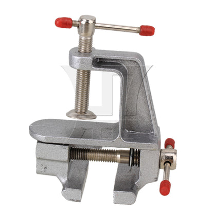 Mini Cast Bench Table Swivel Lock Clamp Vice Craft Hobby Vise Silver
