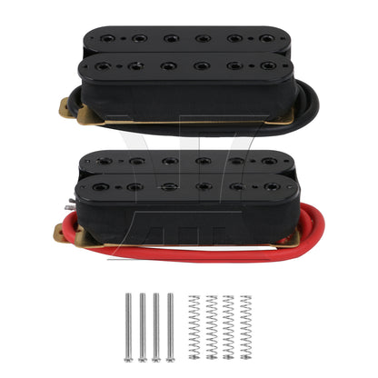 BQLZR 2pcs HBBC-XB Double Coil Metal Black Humbucker Pickups Set For Electric Guitar