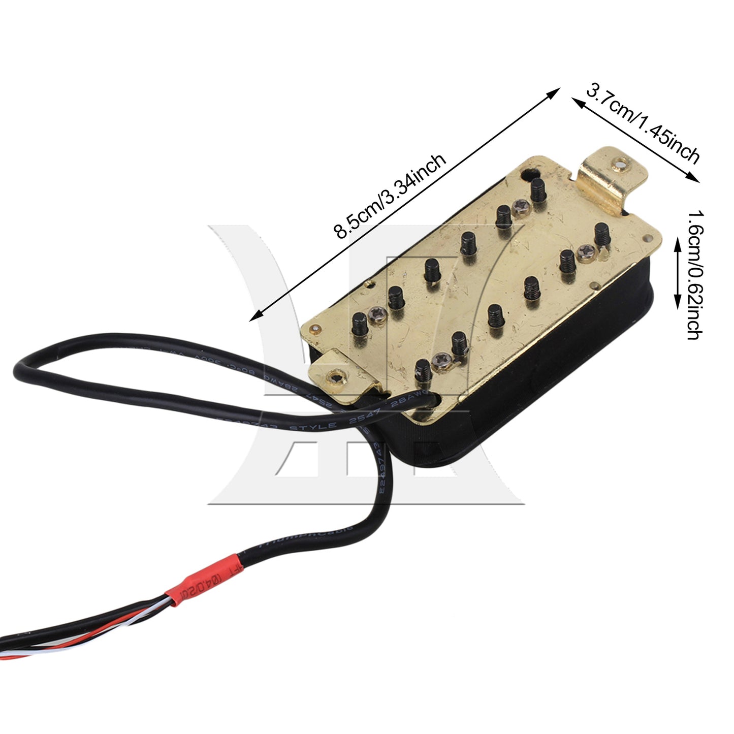 BQLZR 2pcs HBBC-XB Double Coil Metal Black Humbucker Pickups Set For Electric Guitar