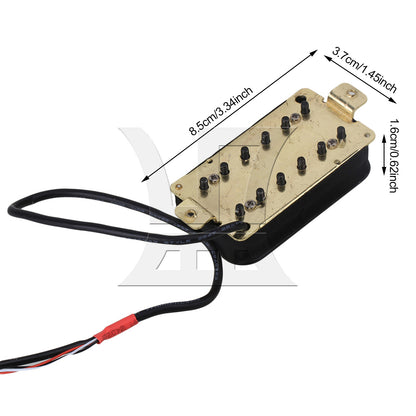 BQLZR 2pcs HBBC-XB Double Coil Metal Black Humbucker Pickups Set For Electric Guitar