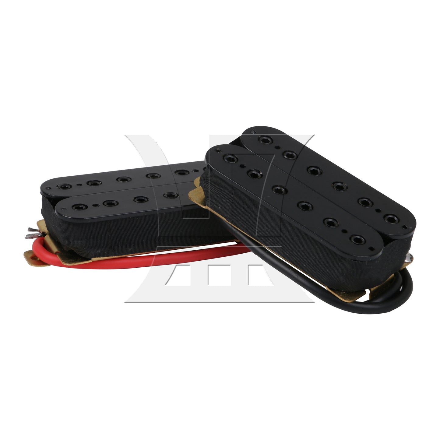 BQLZR 2pcs HBBC-XB Double Coil Metal Black Humbucker Pickups Set For Electric Guitar