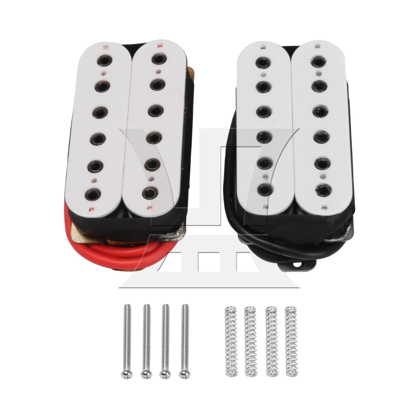 BQLZR White Double Coil Pickups for Electric Guitars with Screwdriver & Screws Set