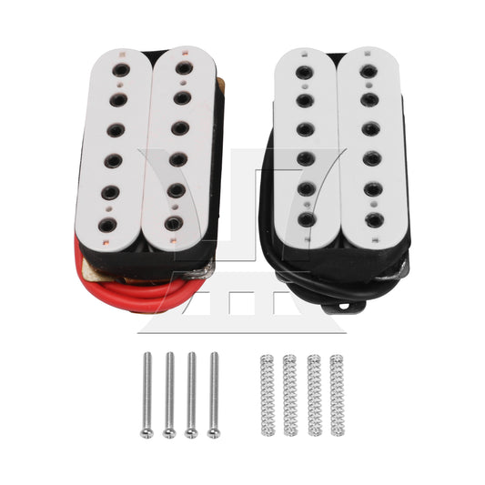 BQLZR White Double Coil Pickups for Electric Guitars with Screwdriver & Screws Set