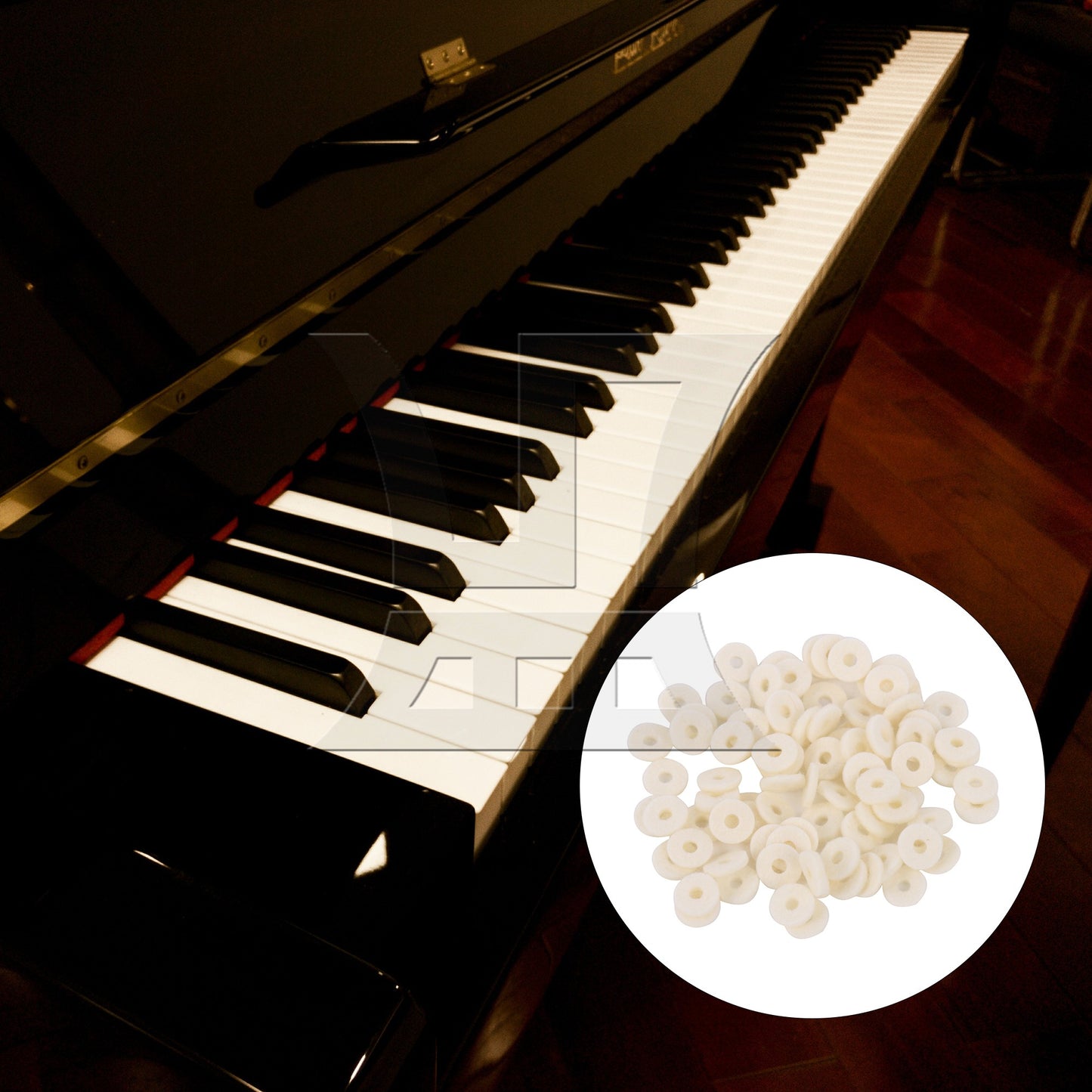 90pcs Piano Keyboard Felt Front Rail Regulating Punchings Repair Parts 12mm