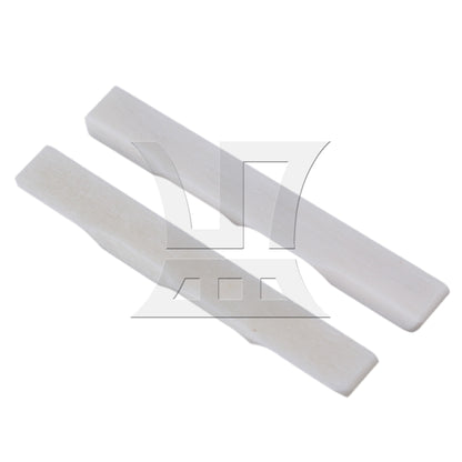 2pcs Real Natural Cattle Bone Ukulele Guitar Bridge Lower Saddle For 4 String