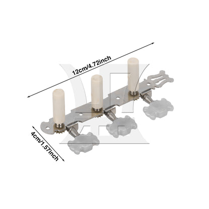 BQLZR Metal Machine Heads Tuning Pegs 3R3L for Classical Wooden Guitar Chrome