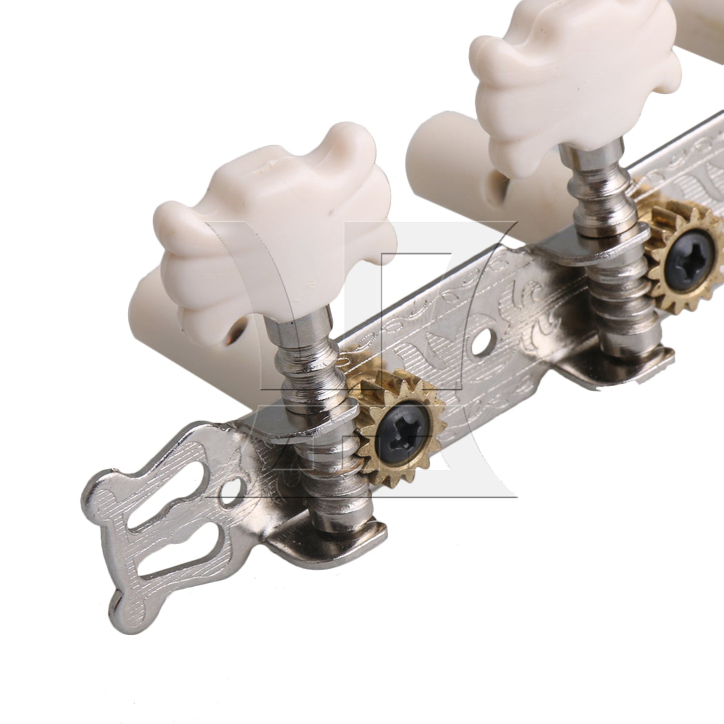 BQLZR Classical Acoustic Guitar Tuning Pegs Machine Heads Plastic Button Top Chrome