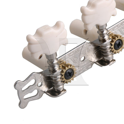BQLZR Classical Acoustic Guitar Tuning Pegs Machine Heads Plastic Button Top Chrome