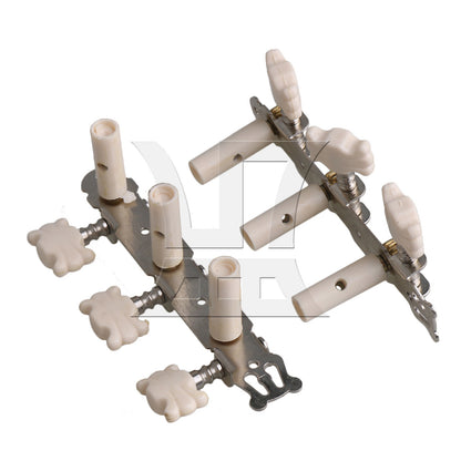 BQLZR Classical Acoustic Guitar Tuning Pegs Machine Heads Plastic Button Top Chrome
