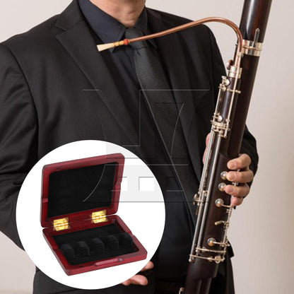 BQLZR Red Wood Color Wooden Bassoon Reeds Box for 4 Reeds Hold Open Easily Easy Use