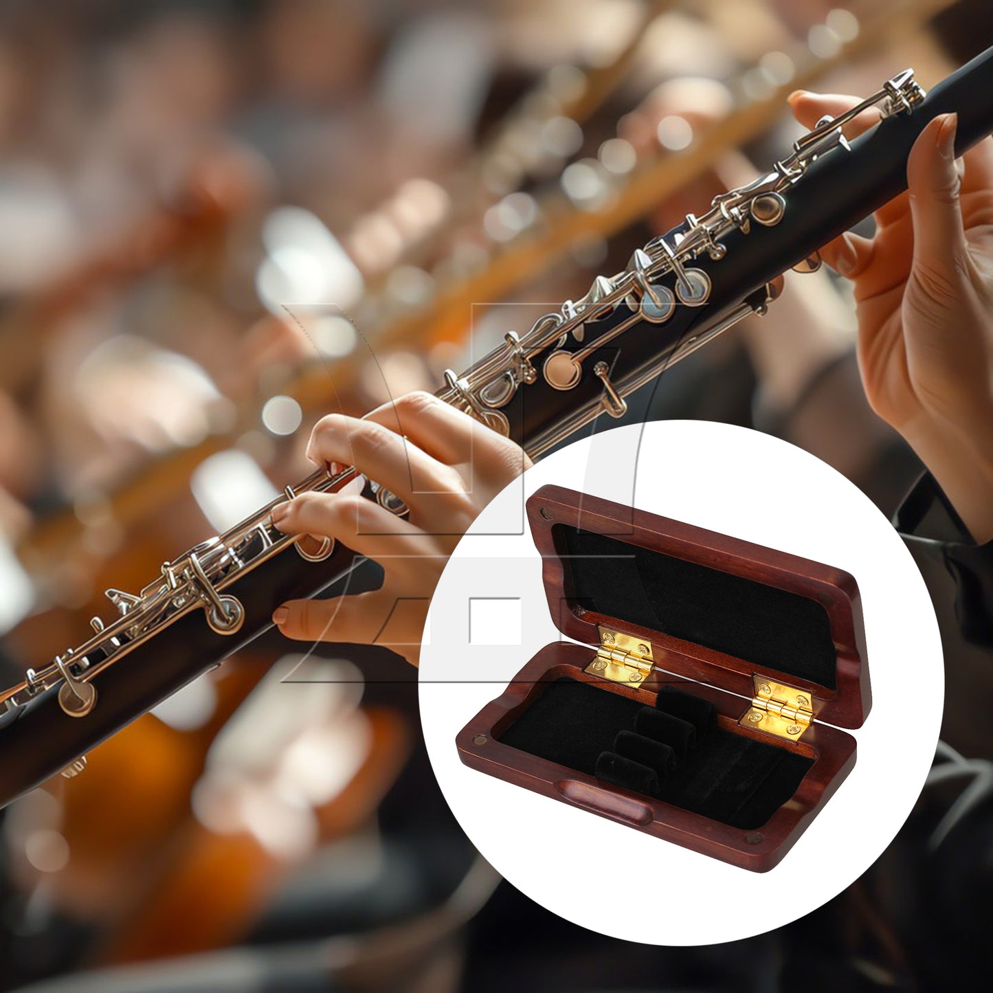 BQLZR Oboe Reeds Case Storage for 3pcs Reeds Maroon Distance Between the Holders 6mm