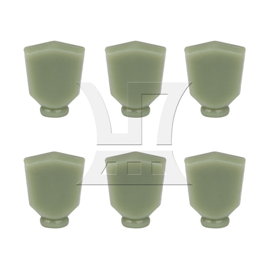 6pcs Imitation Jade Light Green Plastic Guitar Machine Head Tuner Tulip Buttons