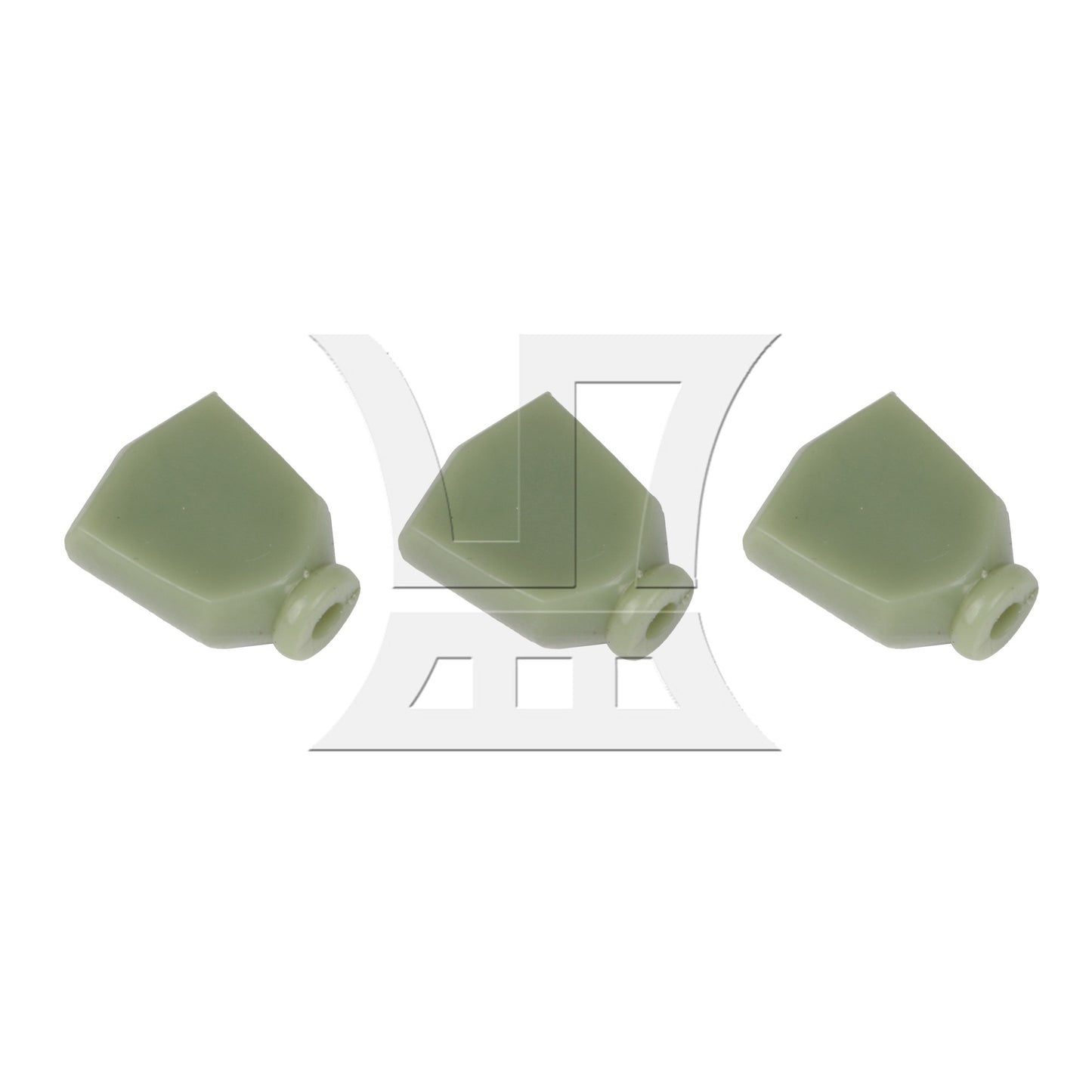 6pcs Imitation Jade Light Green Plastic Guitar Machine Head Tuner Tulip Buttons