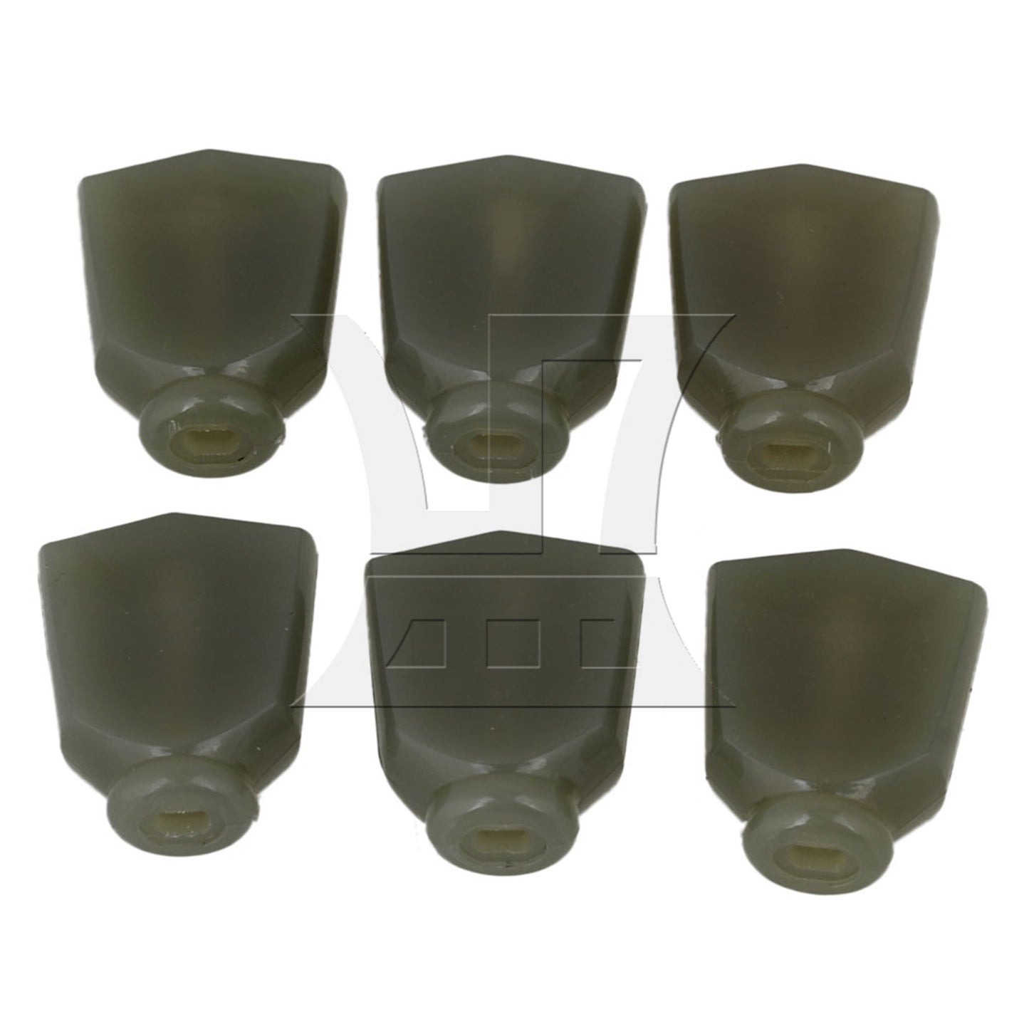 6pcs Imitation Jade Light Green Plastic Guitar Machine Head Tuner Tulip Buttons