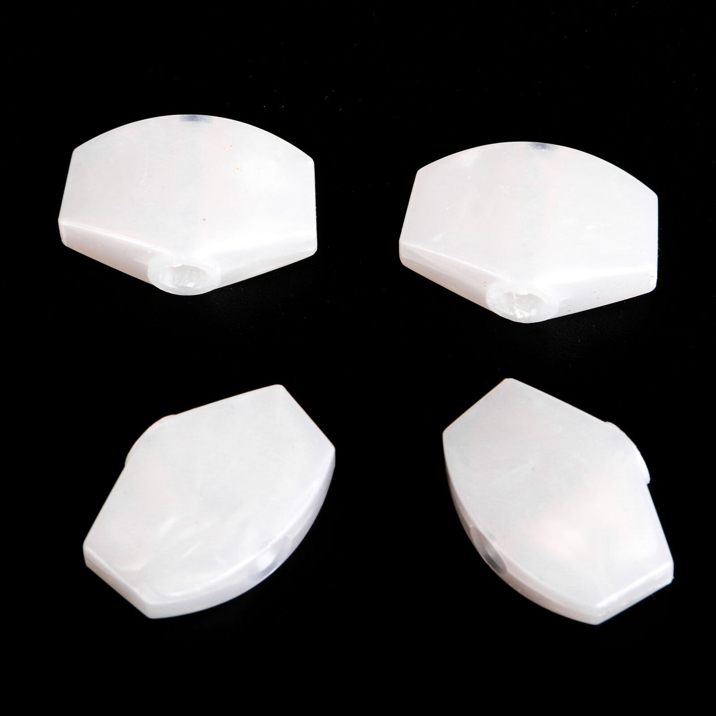 BQLZR Pack of 6 Lightweight Square Guitar Machine Head Tuning Key Button Pearl White