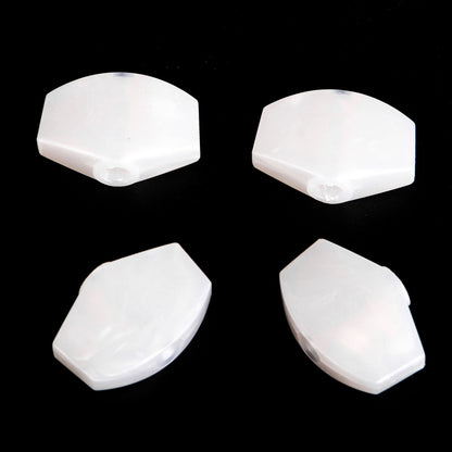 BQLZR Pack of 6 Lightweight Square Guitar Machine Head Tuning Key Button Pearl White