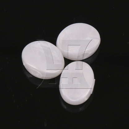 Oval Shape White Guitar Plastic String Tuning Pegs Tuners Machine Heads Set of 6