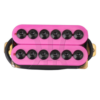 BQLZR Double Coil Guitar Humbucker Bridge Neck Pickup Set Purple Ceramic Magnet