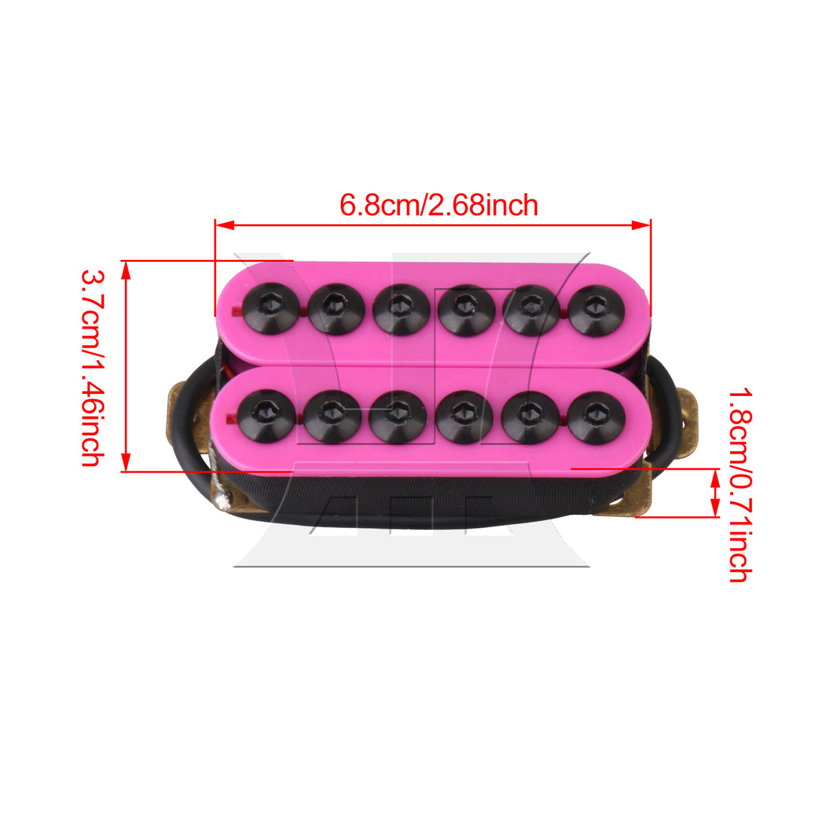 BQLZR Double Coil Guitar Humbucker Bridge Neck Pickup Set Purple Ceramic Magnet