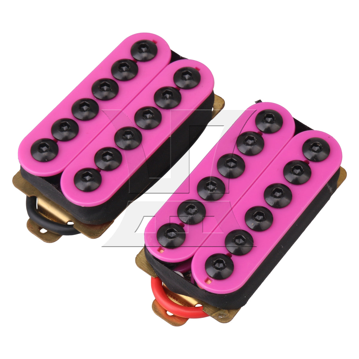 BQLZR Double Coil Guitar Humbucker Bridge Neck Pickup Set Purple Ceramic Magnet