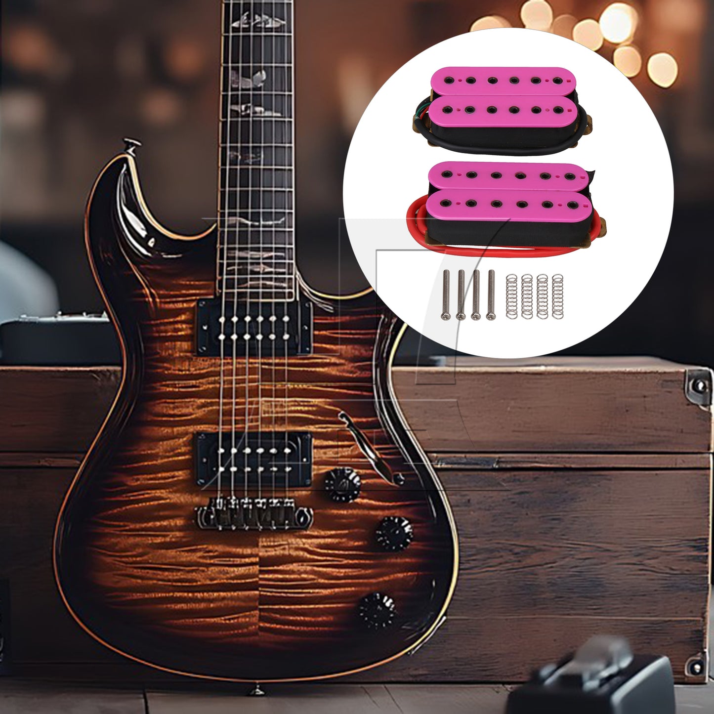BQLZR High Gain Electric Guitar Humbucker Double Coil Bridge Neck Pickup Purple