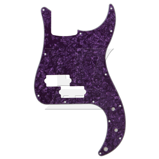 Purple Pearl PVC 3 Ply P Bass Pickguard PB Scratch Plate 13 Holes