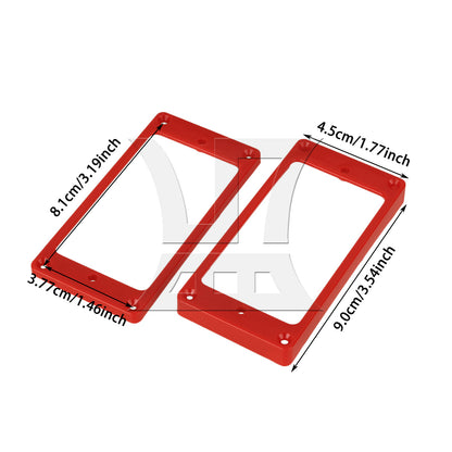 BQLZR Red ABS Arc-shaped Bottom Pickup Mounting Ring Frames 90x45mm