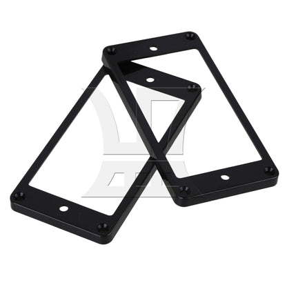 2 pcs Black ABS Flat Bottom Humbucker Pickup Mounting Ring Frames 92x45x5mm