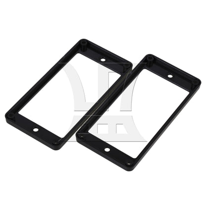 2 pcs Black ABS Flat Bottom Humbucker Pickup Mounting Ring Frames 92x45x5mm