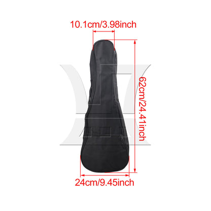 620 x240mm 23" Black Ukulele Gig Bag Soft Case Padded for Travel prevent