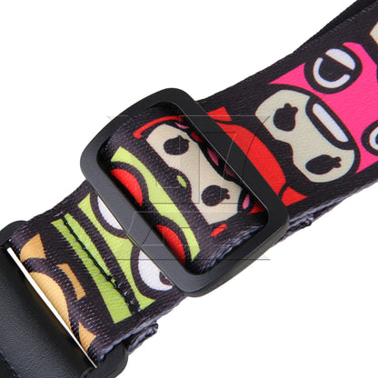Adjustable Guitar Strap With Leather Ends for Guitar Bass Cartoon Pattern