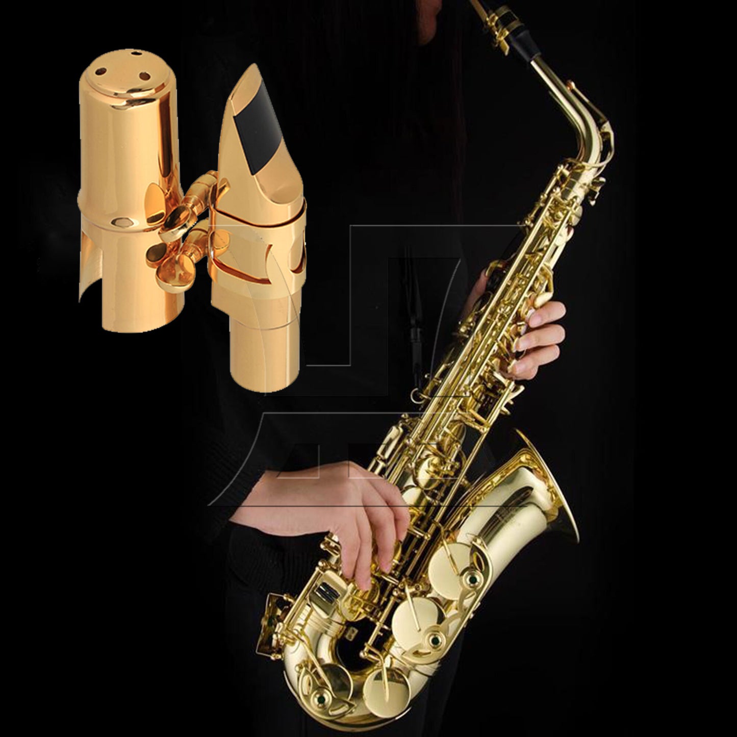 BQLZR B-flat Tenor Saxophone Mouthpiece Cap Ligature