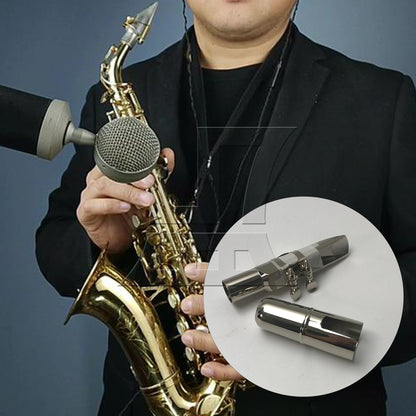 BQLZR Tenor Saxophone Sax Mouthpiece Cap Ligature BQLZR Silver plate #7 Good Sound
