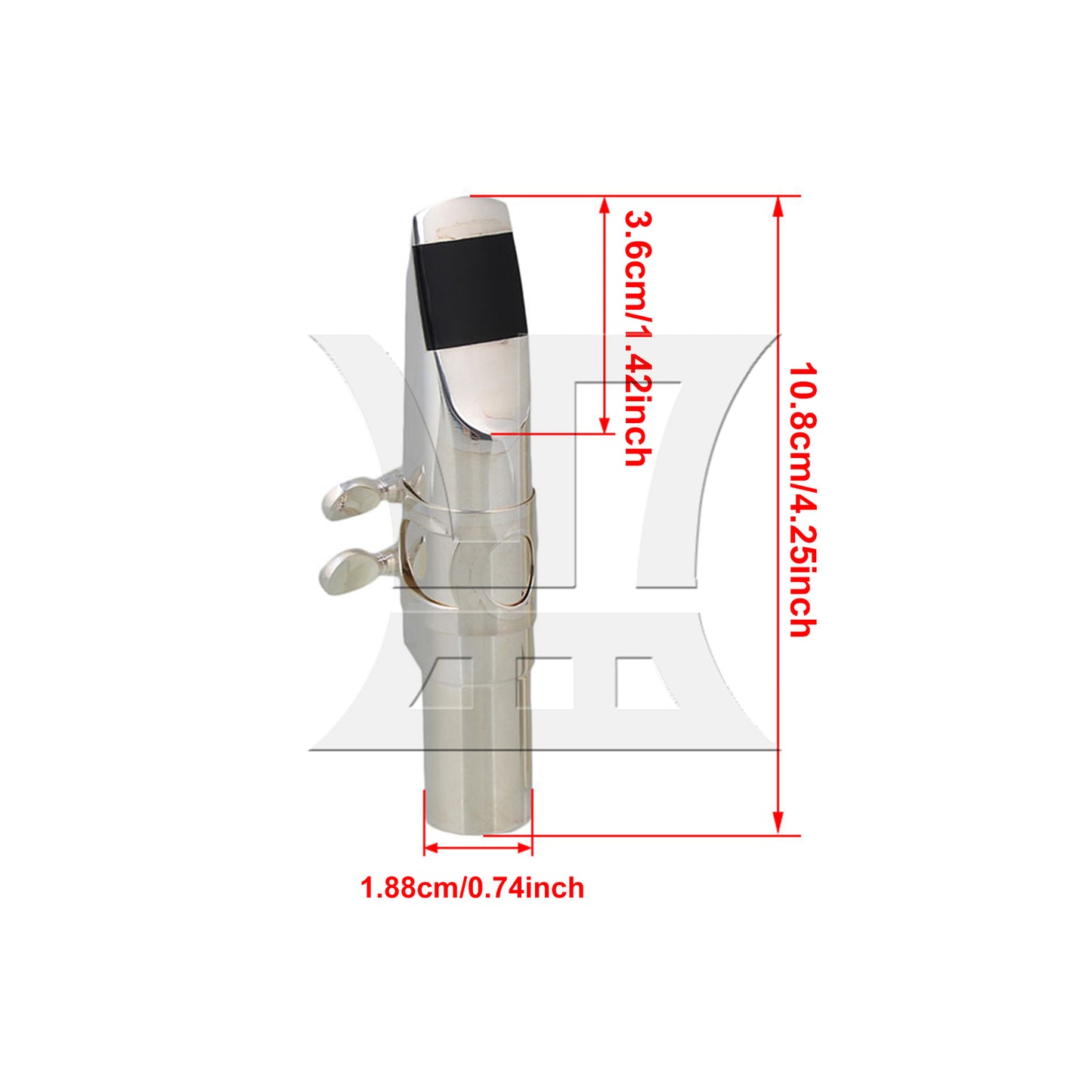 BQLZR Tenor Saxophone Sax Mouthpiece Cap Ligature BQLZR Silver plate #7 Good Sound