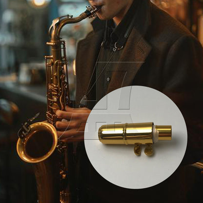 BQLZR Gold plated #7 B Flat Soprano Sax Saxophone Mouthpiece with Ligature Part