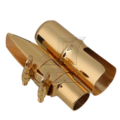 BQLZR Gold plated #7 B Flat Soprano Sax Saxophone Mouthpiece with Ligature Part