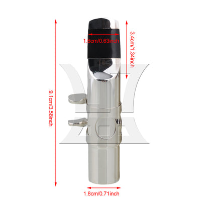 BQLZR E-flat BQLZR Alto Saxophone Sax Mouthpiece Cap Ligature 7# Nickel-plated Silver