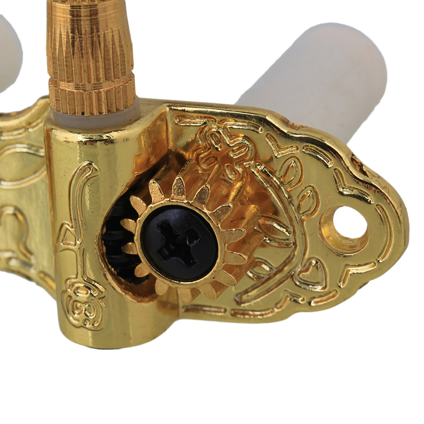 BQLZR 2x Golden Classic Guitar Machine Head Tuner 1L1R with Amber Oval Button