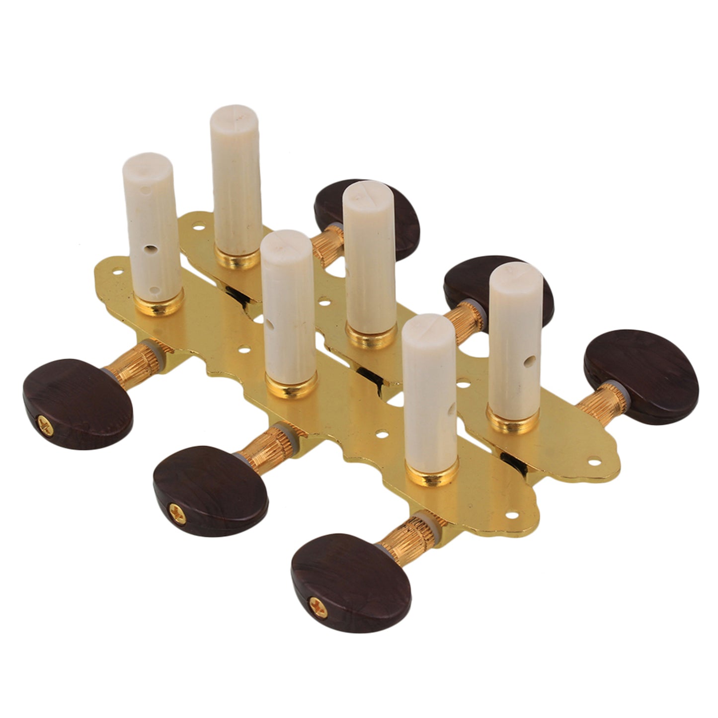 BQLZR 2x Golden Classic Guitar Machine Head Tuner 1L1R with Amber Oval Button